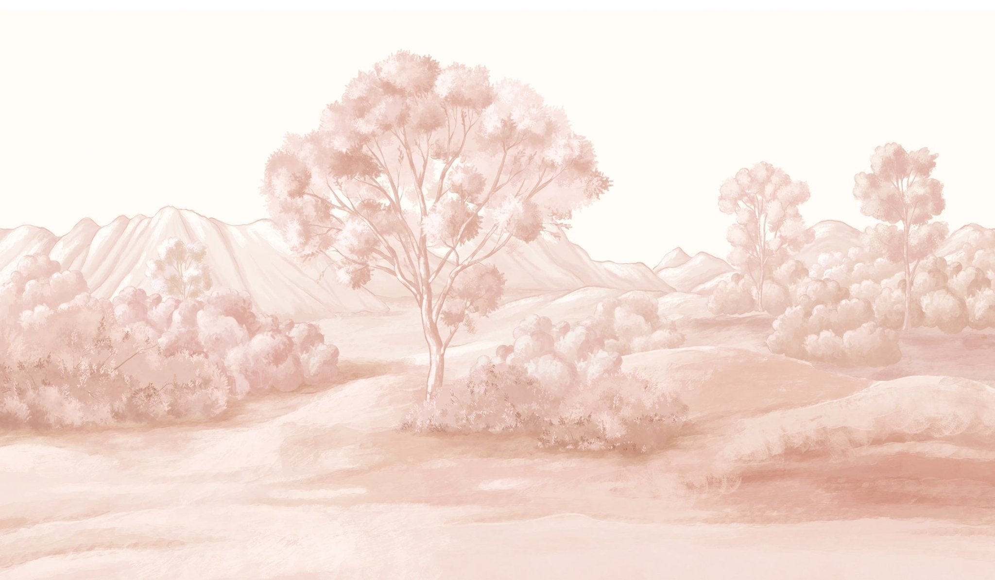 Papier peint paysage poétique jasmin, XXL, tendance