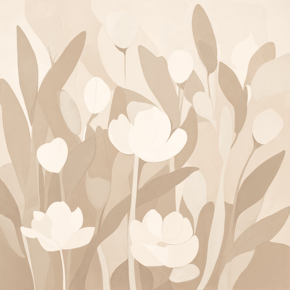 Papier peint panoramique bloom nude - Artiste peinture