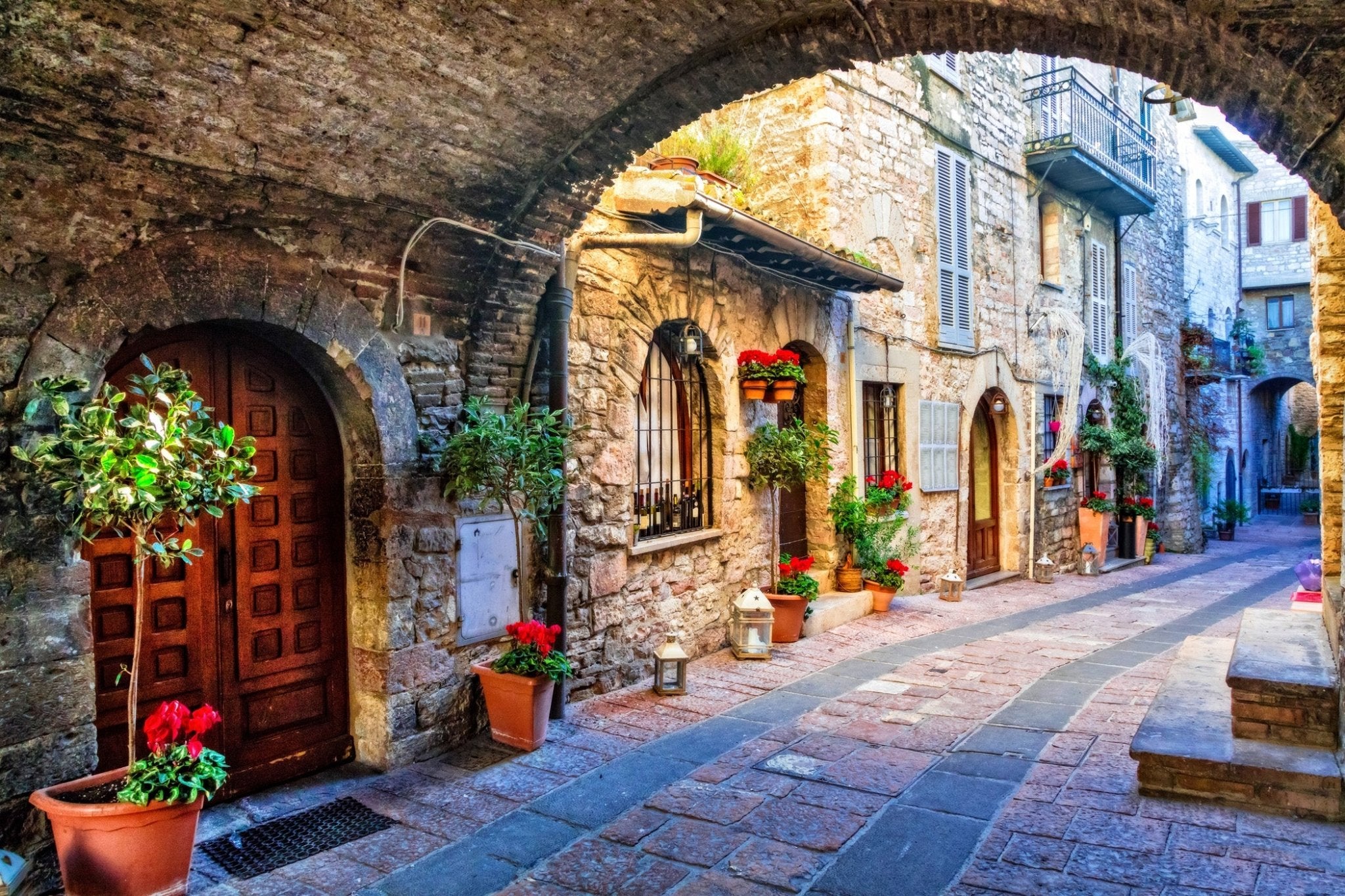 Papier peint Ruelle Italienne - panoramique français