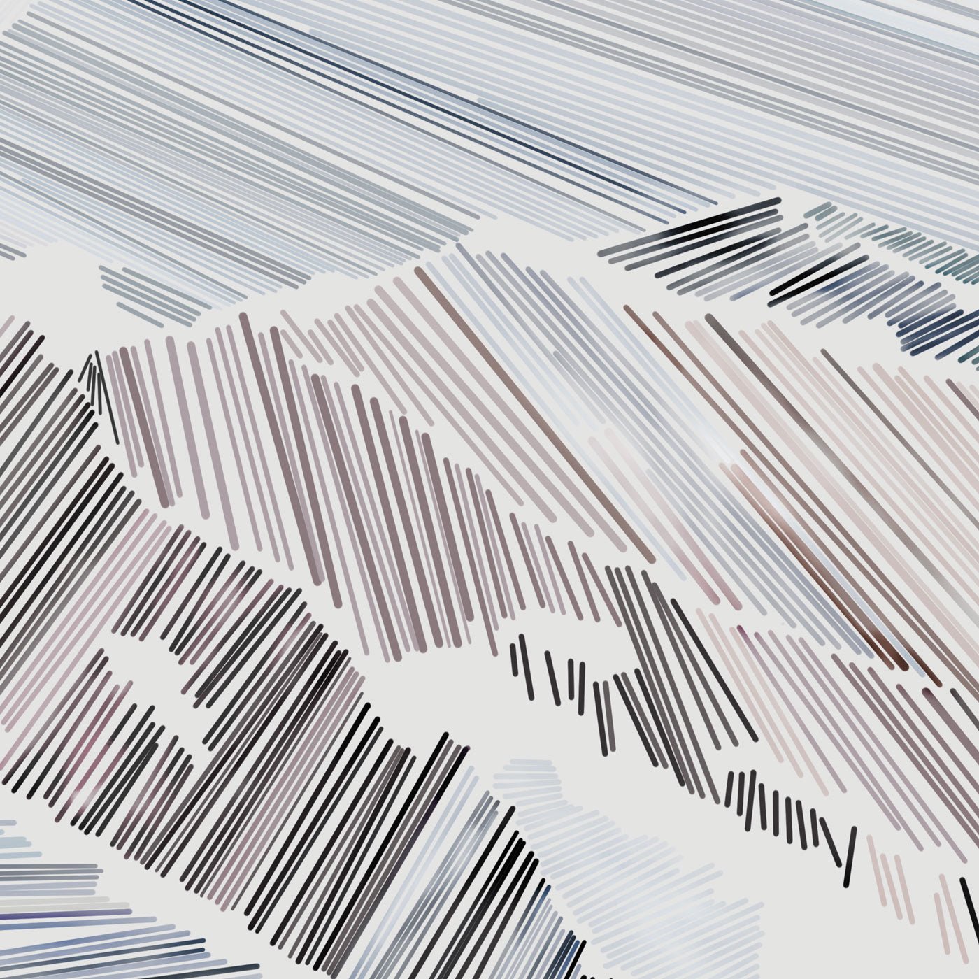 Papier peint restaurant montagne graphique style - panoramique français