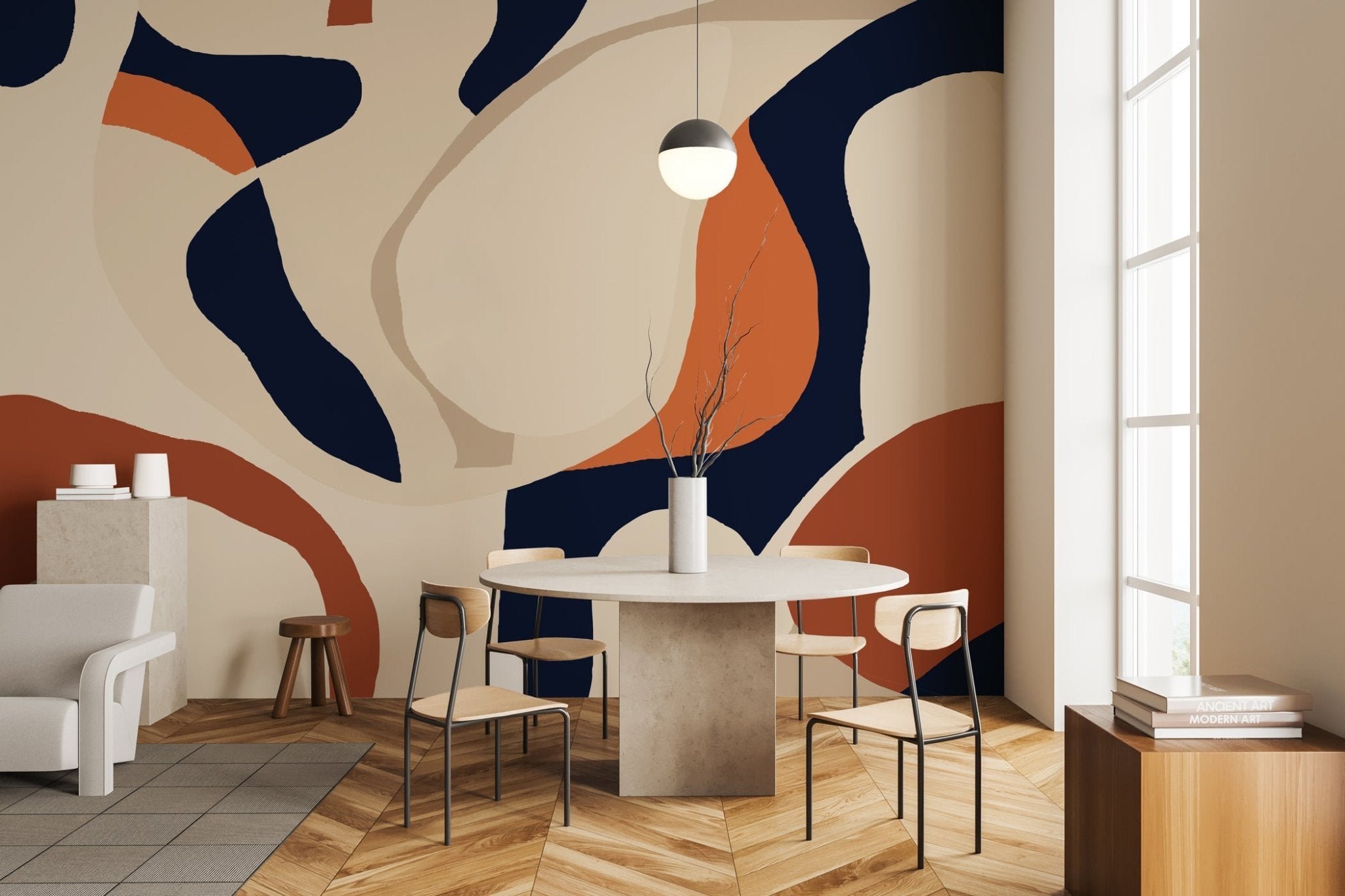 Papier peint harmonie contemporaine, mural concept, tendance
