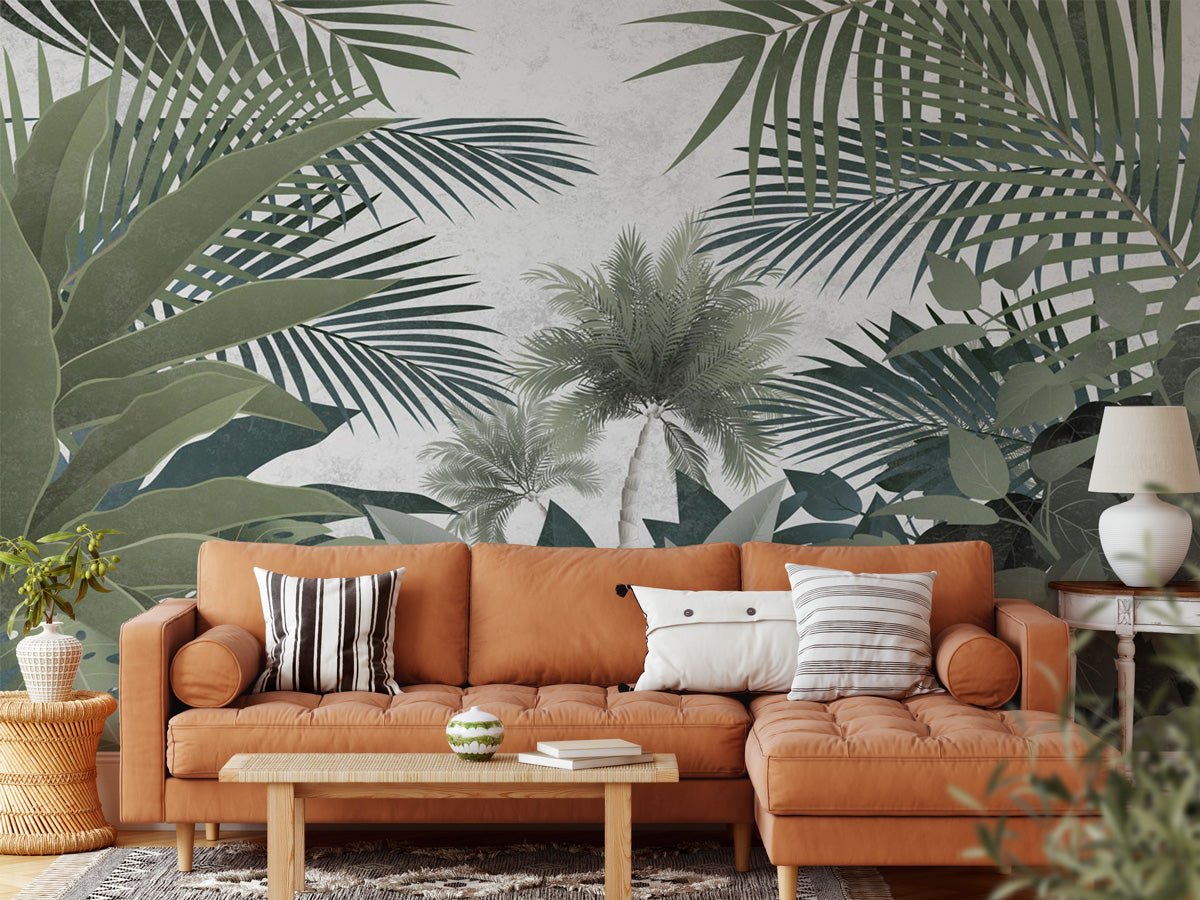 Papier peint bienvenue dans la jungle - papier peint sur mesure francais - muralconcept