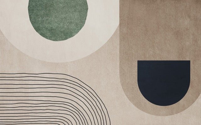 Papier peint arche esquisse géométrique, mural concept, tendance