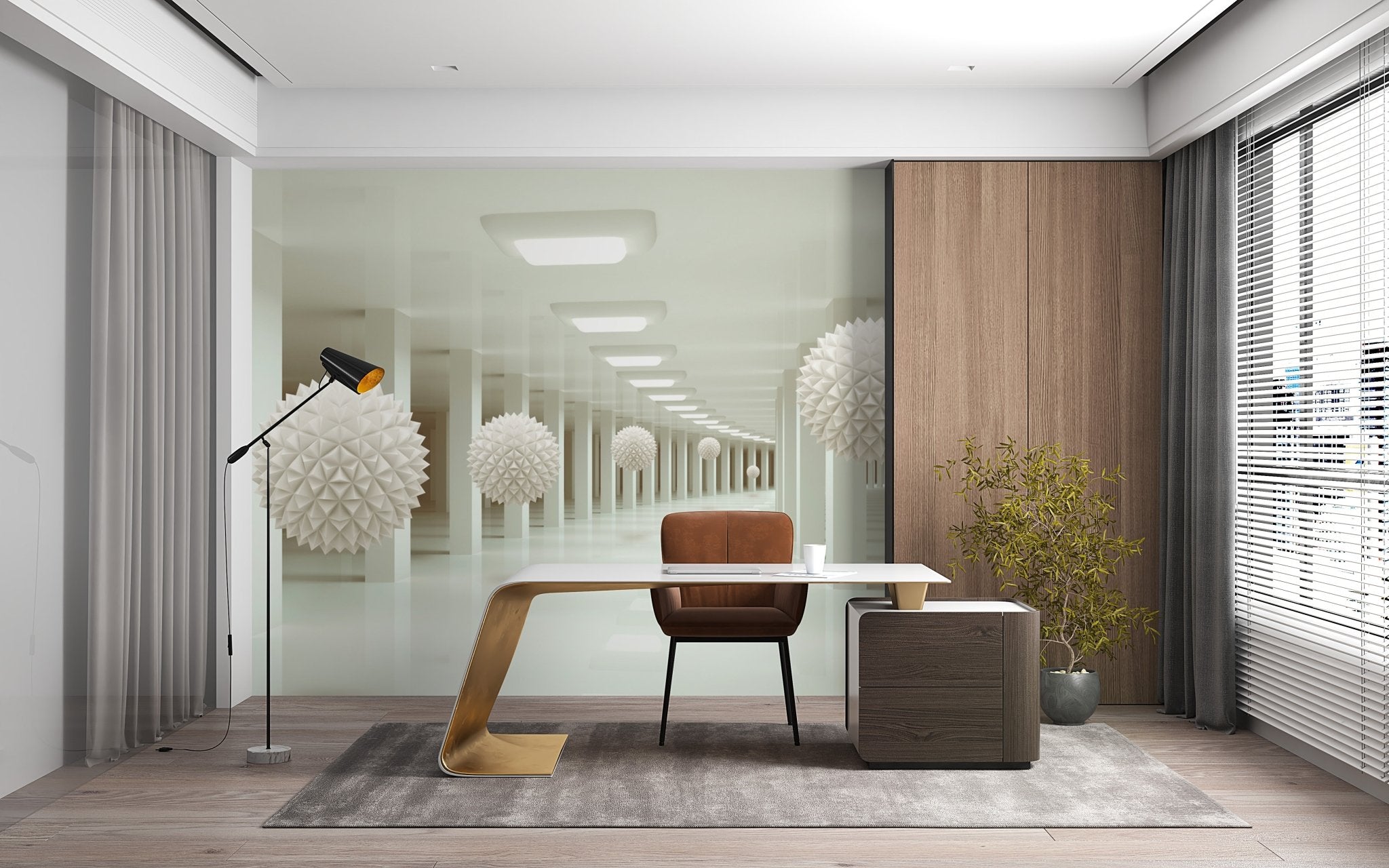 Papier peint 3D Boule Aérienne - panoramique français