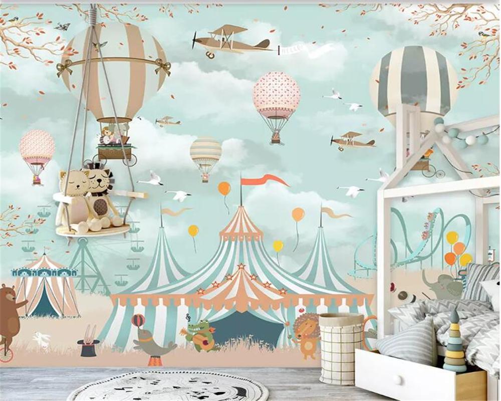 Papier peint Circus Animaux - papier peint sur mesure francais - muralconcept