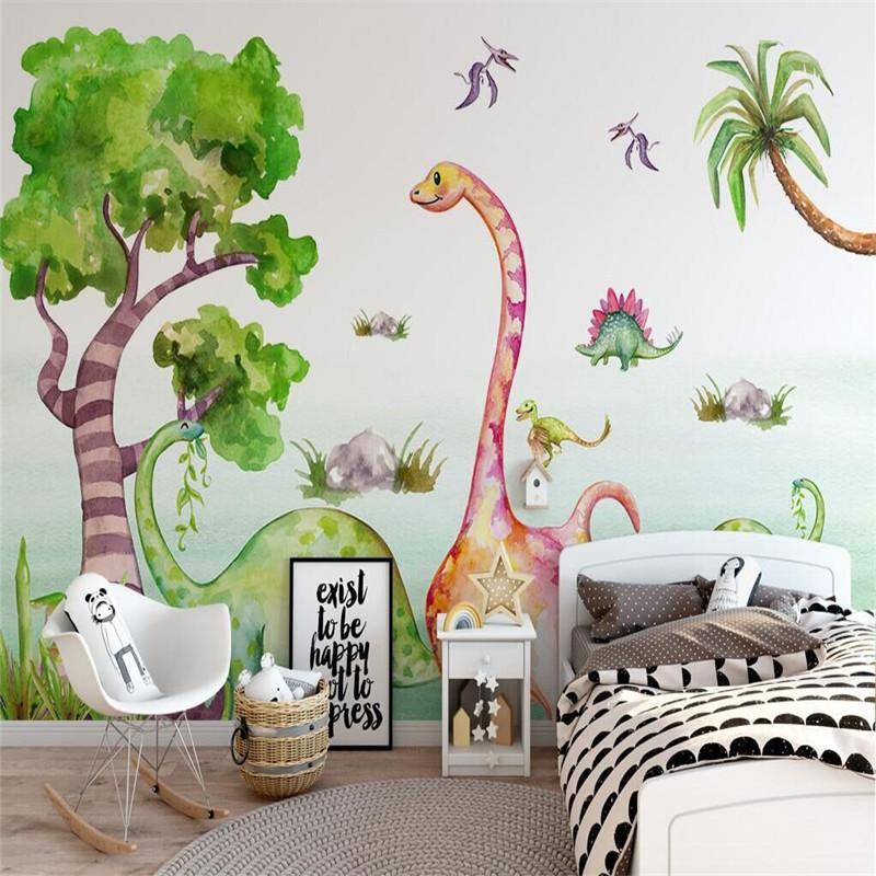 Papier peint Dinosaures Colorés