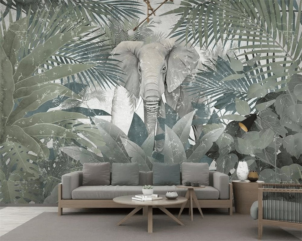 Papier peint Elephant d'Amazonie - papier peint sur mesure francais - muralconcept