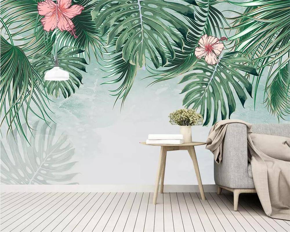 Papier peint Fleur de Palmier - papier peint sur mesure francais - muralconcept