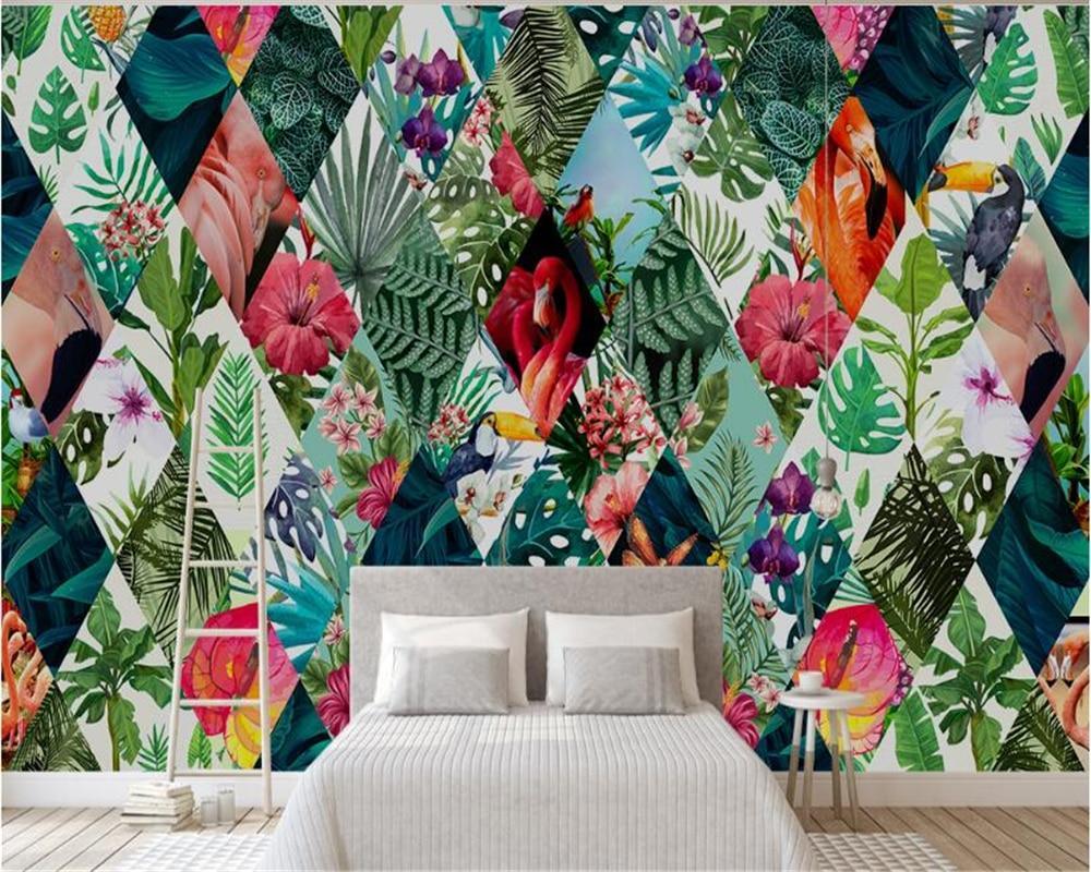 Papier peint Jungle Mosaïque - papier peint sur mesure francais - muralconcept