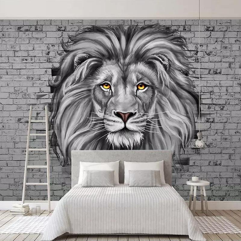 Papier peint Lion sauvage Majestueux