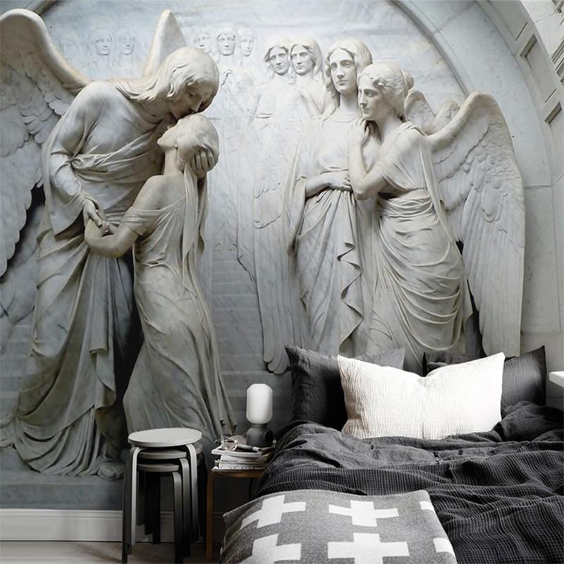 Papier peint panoramique Anges 3D - papier peint sur mesure francais - muralconcept