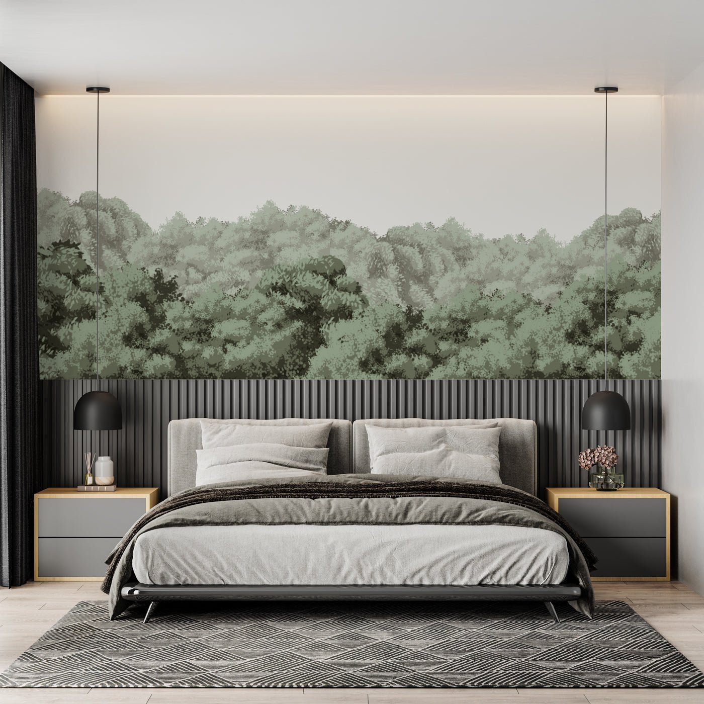 Papier peint panoramique buisson - panoramique français