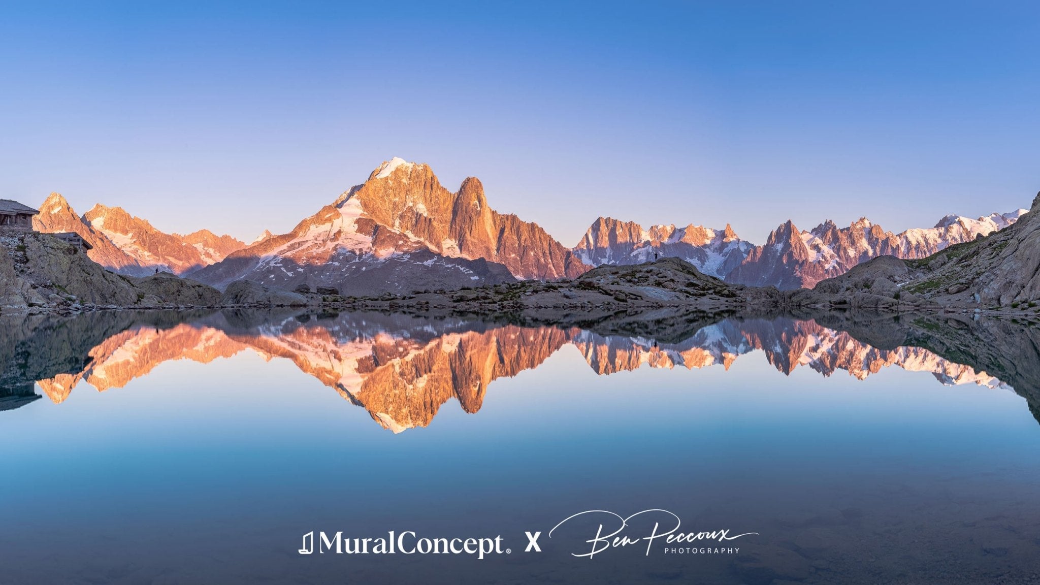 Papier peint photo Lac Blanc - panoramique français
