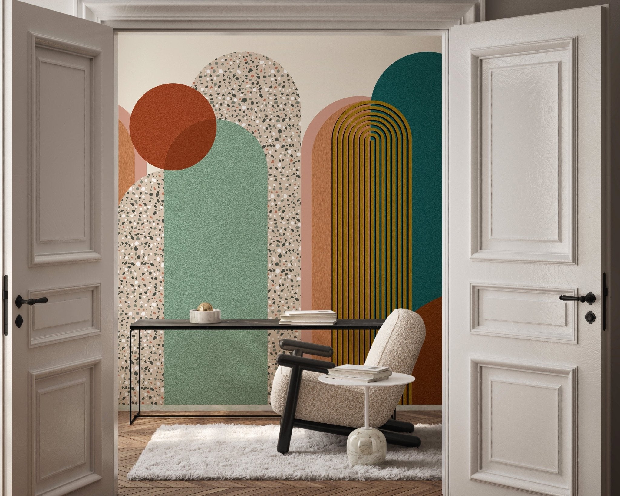 Papier peint Art pop déco graphique tendance, mural concept, tendance