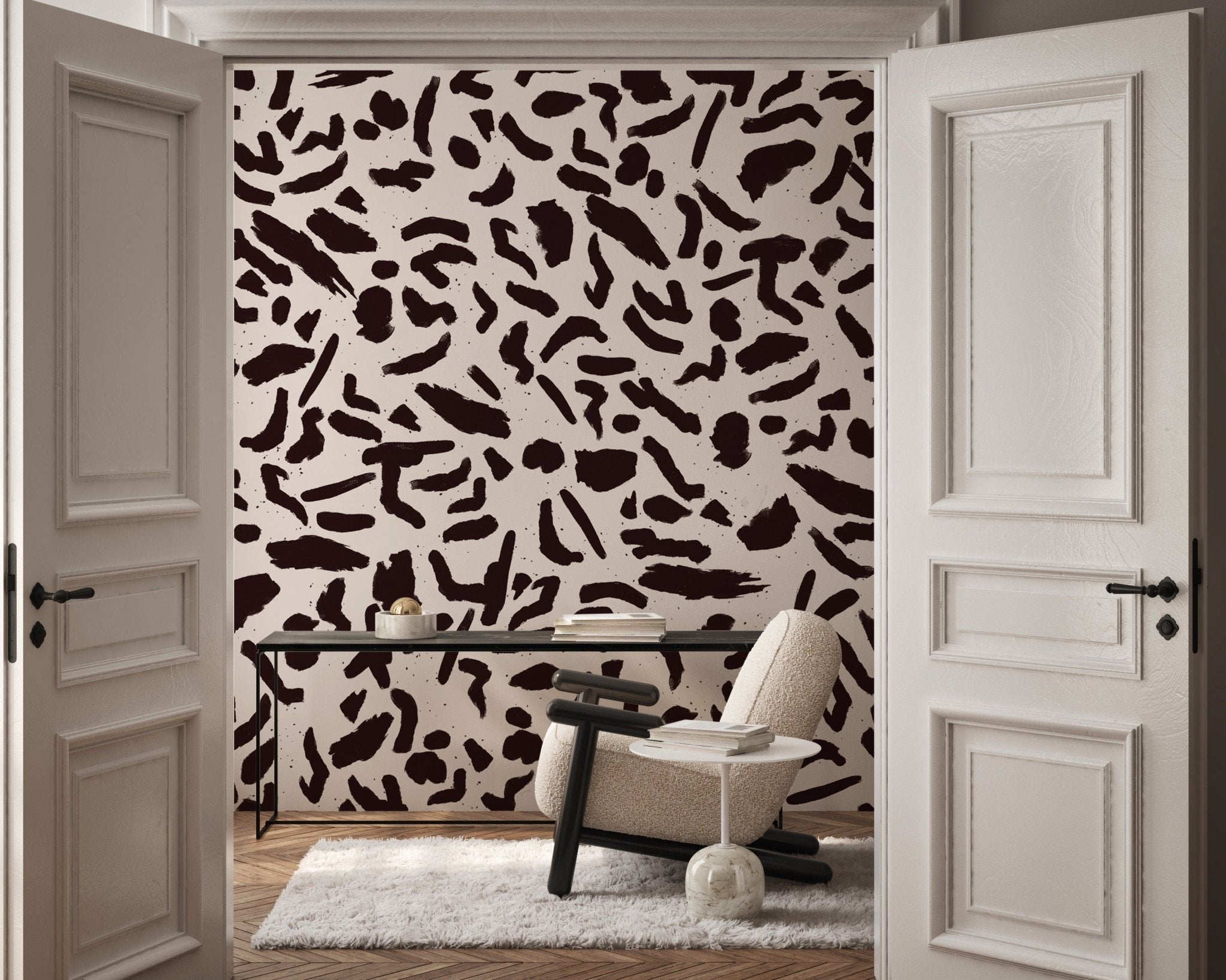 Papier peint artistic form, mural concept, tendance