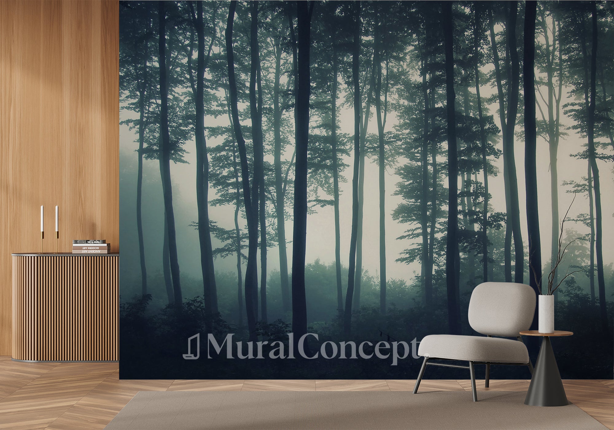 Papier peint Brume d'automne - panoramique français