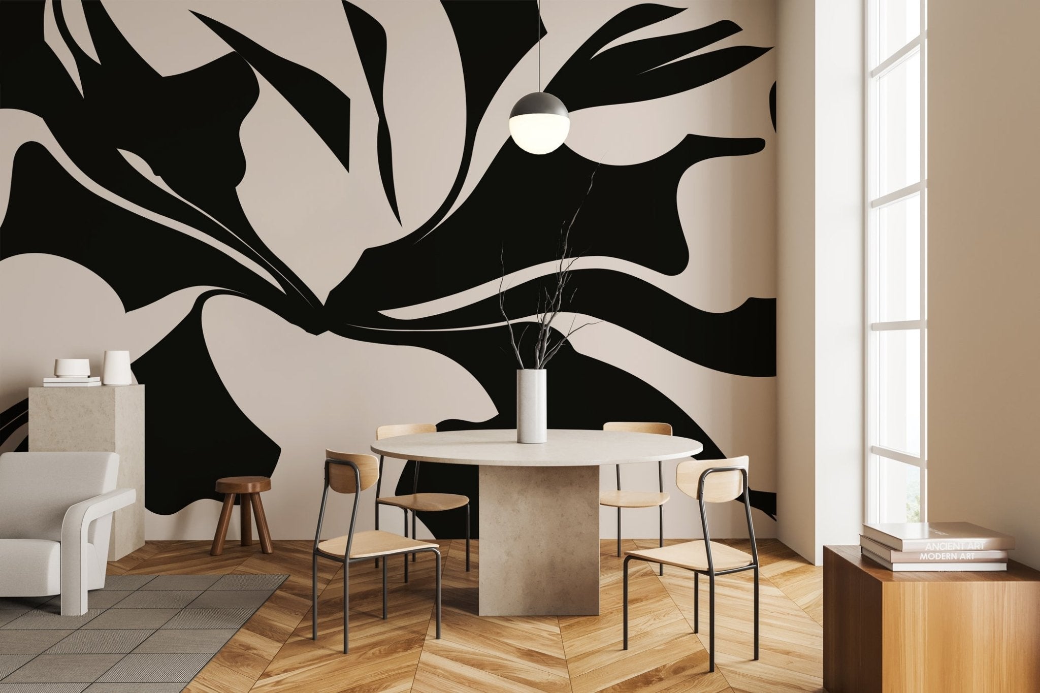 Papier peint contemporain horizon, mural concept, tendance