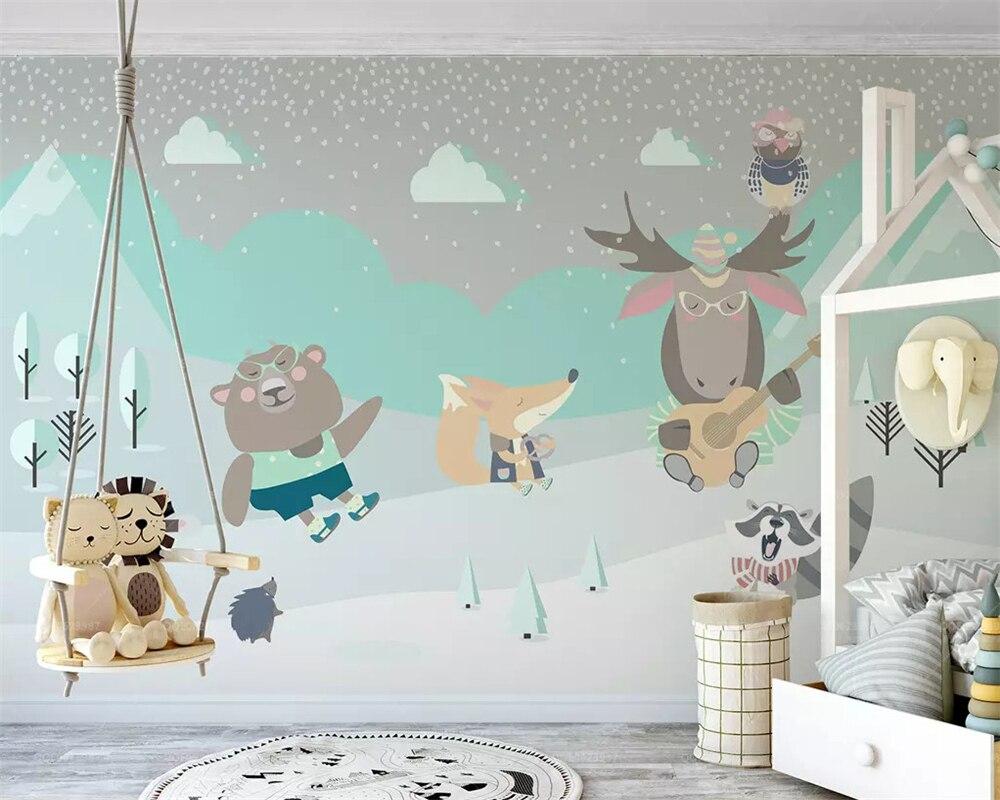 Papier peint  enfant Renard - papier peint sur mesure francais - muralconcept