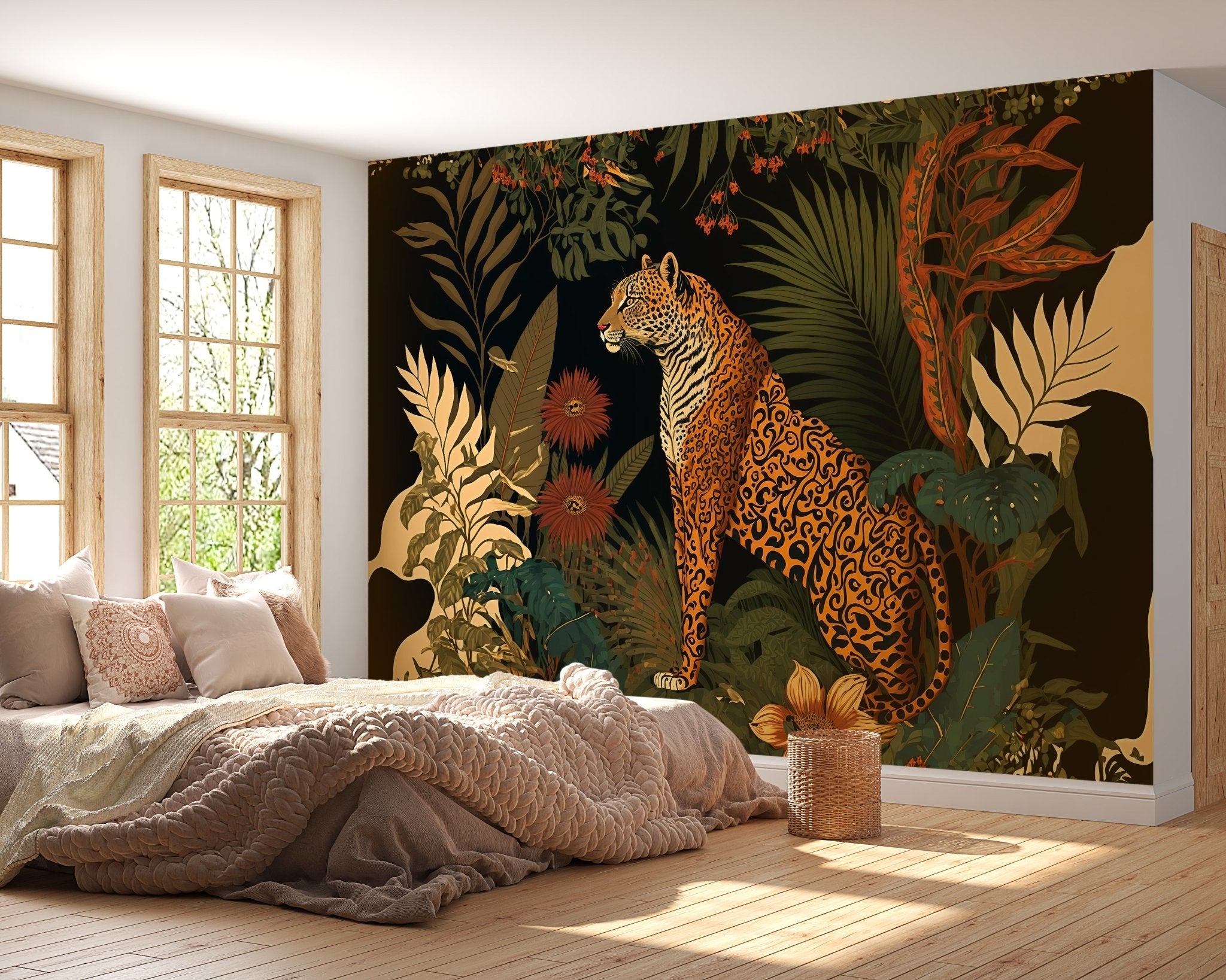 Papier peint exotique tigre - panoramique français