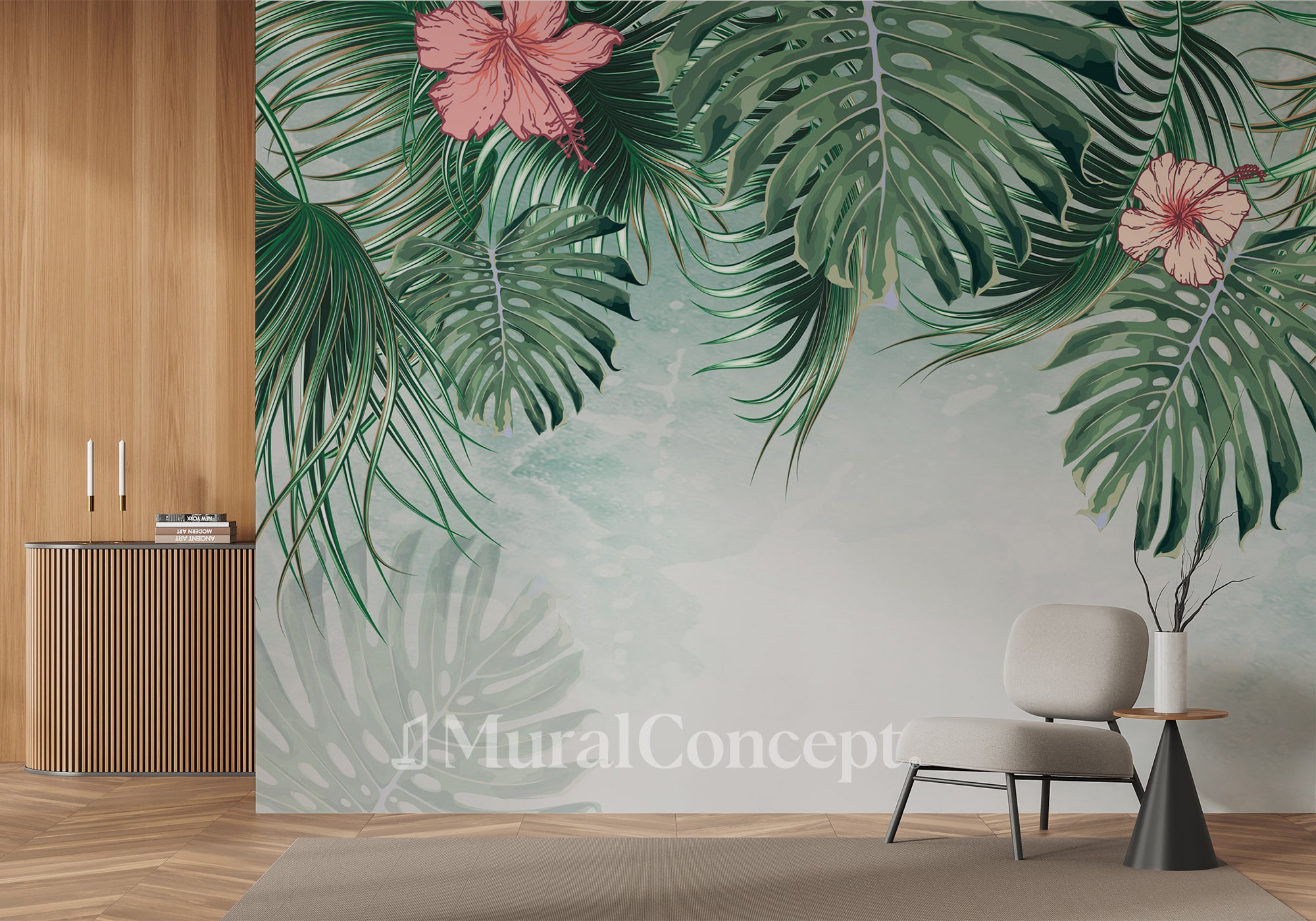 Papier peint Fleur de Palmier - panoramique français