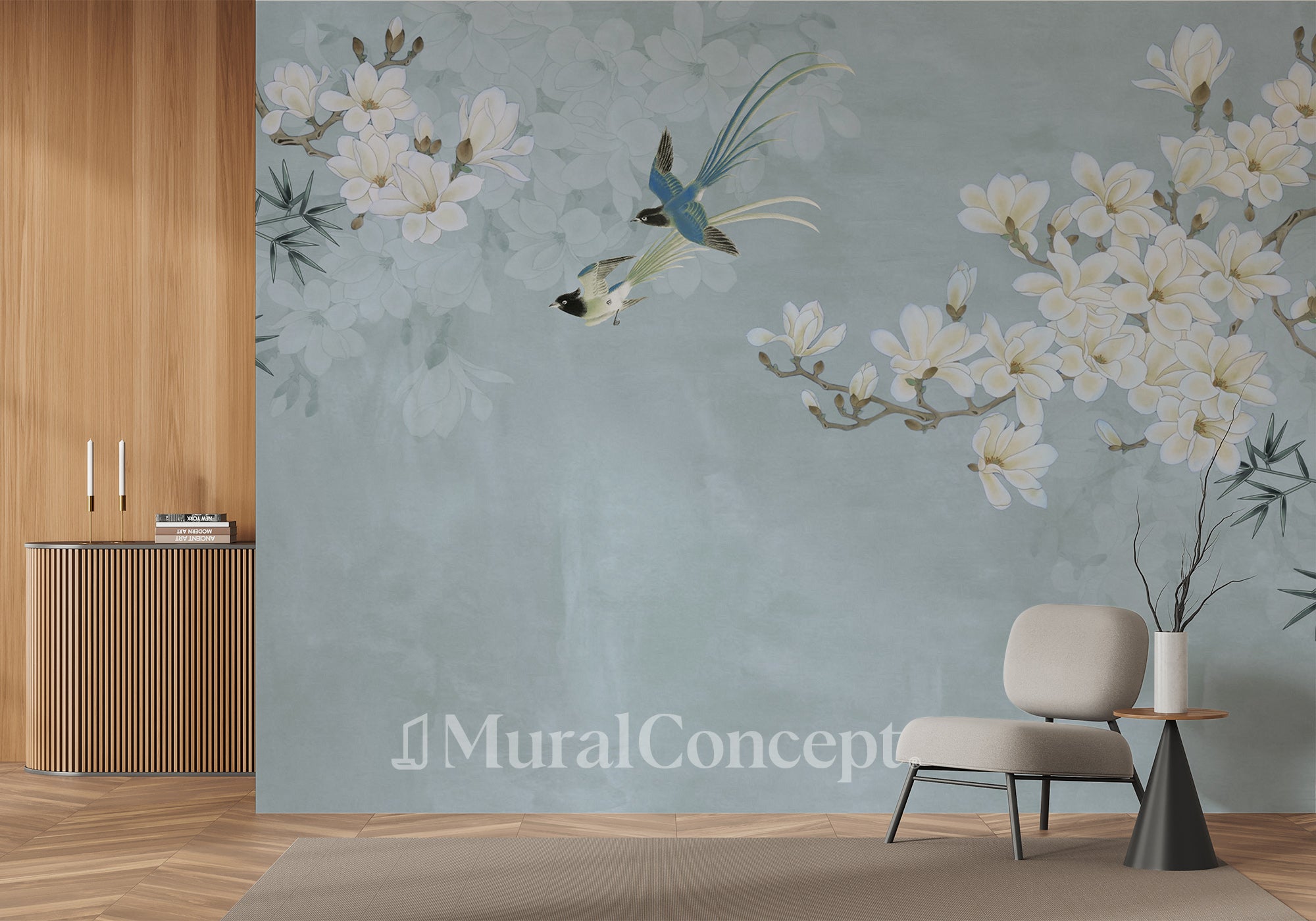 Papier peint Floral Bird - panoramique français