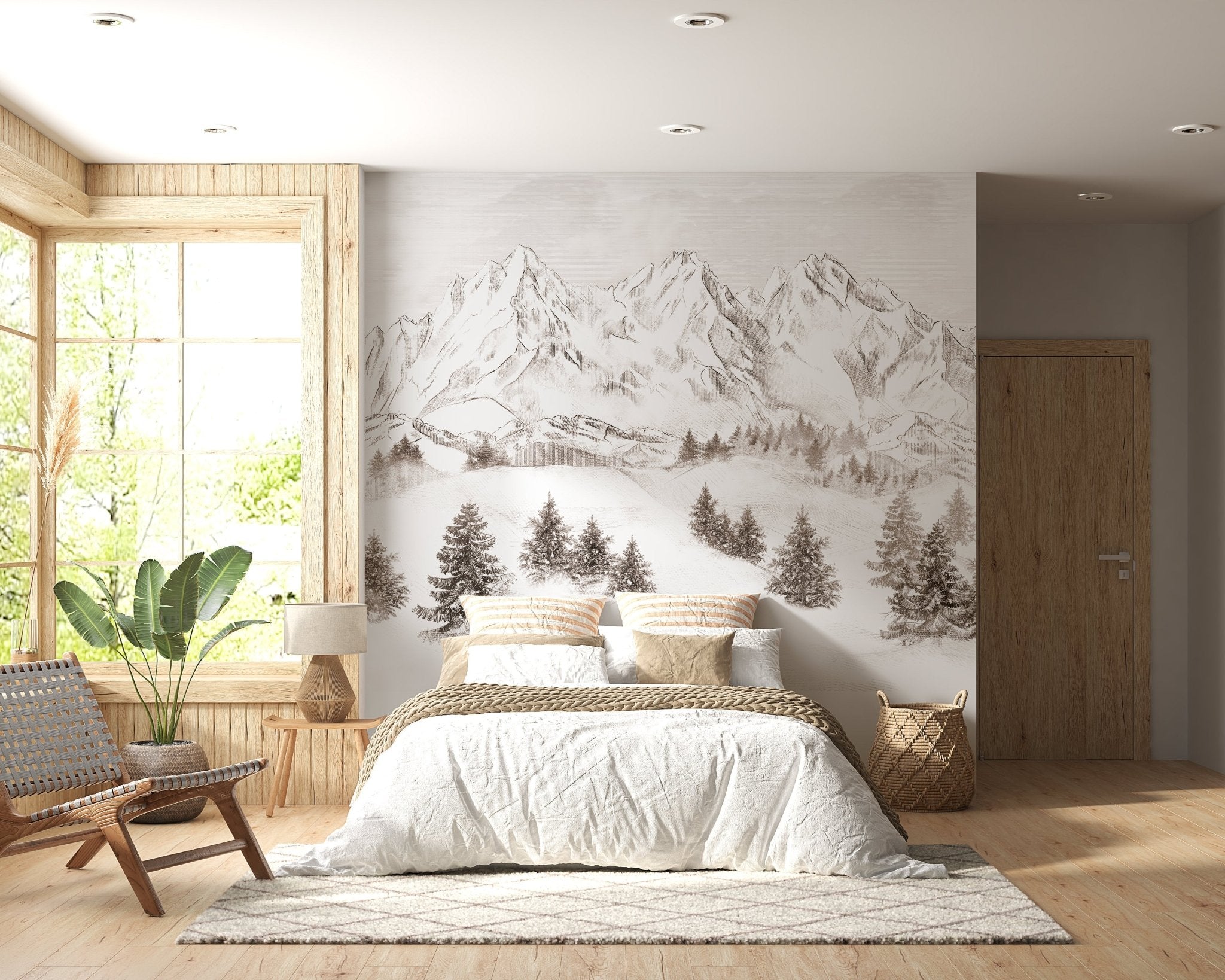 Papier peint montagne massif des Alpes - papier peint sur mesure francais - muralconcept