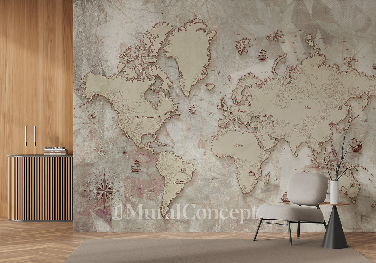 Papier peint Minimaliste World