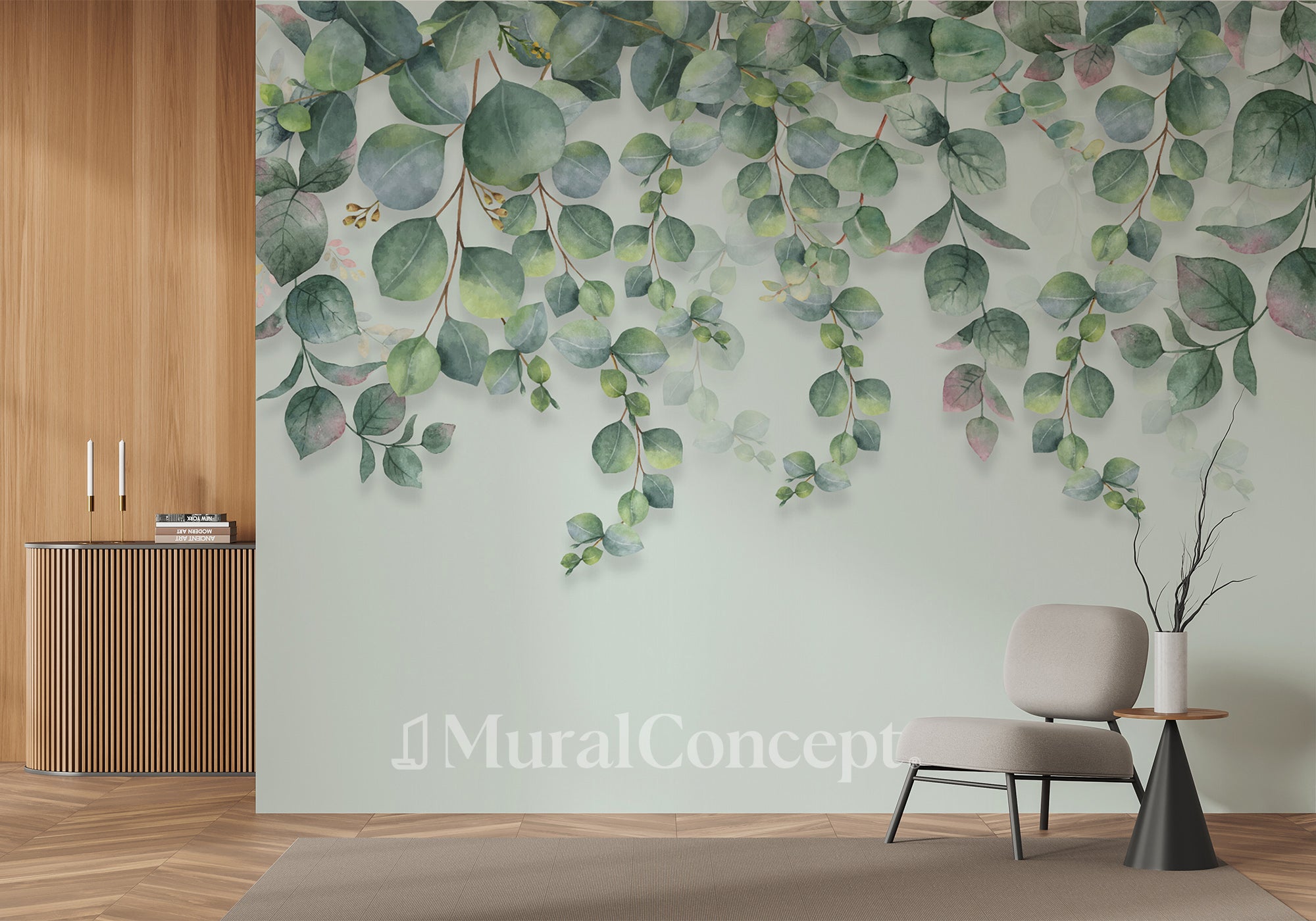 Papier peint nature plante Eucalyptus - panoramique français