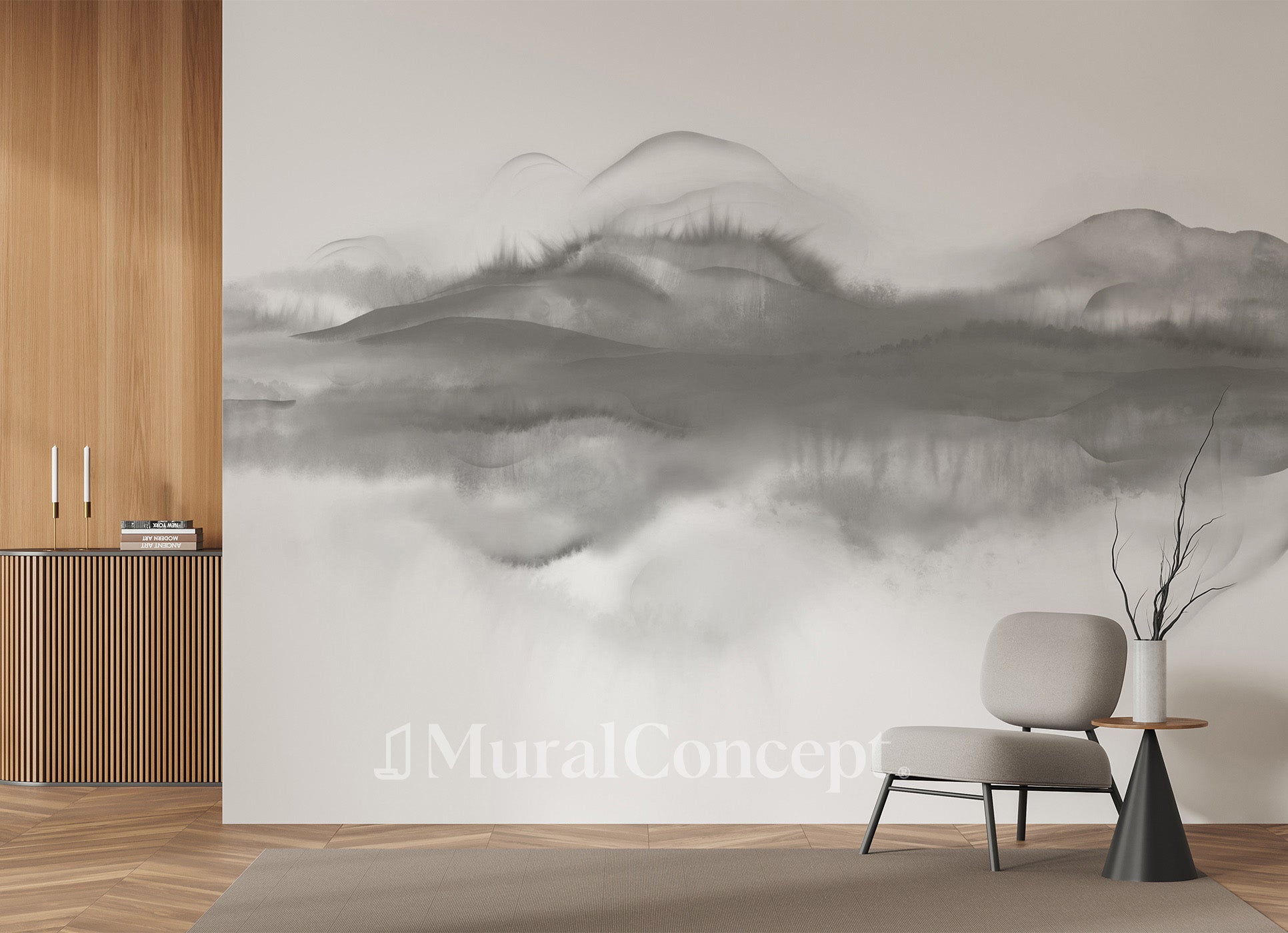 Papier peint panoramique encre - panoramique français