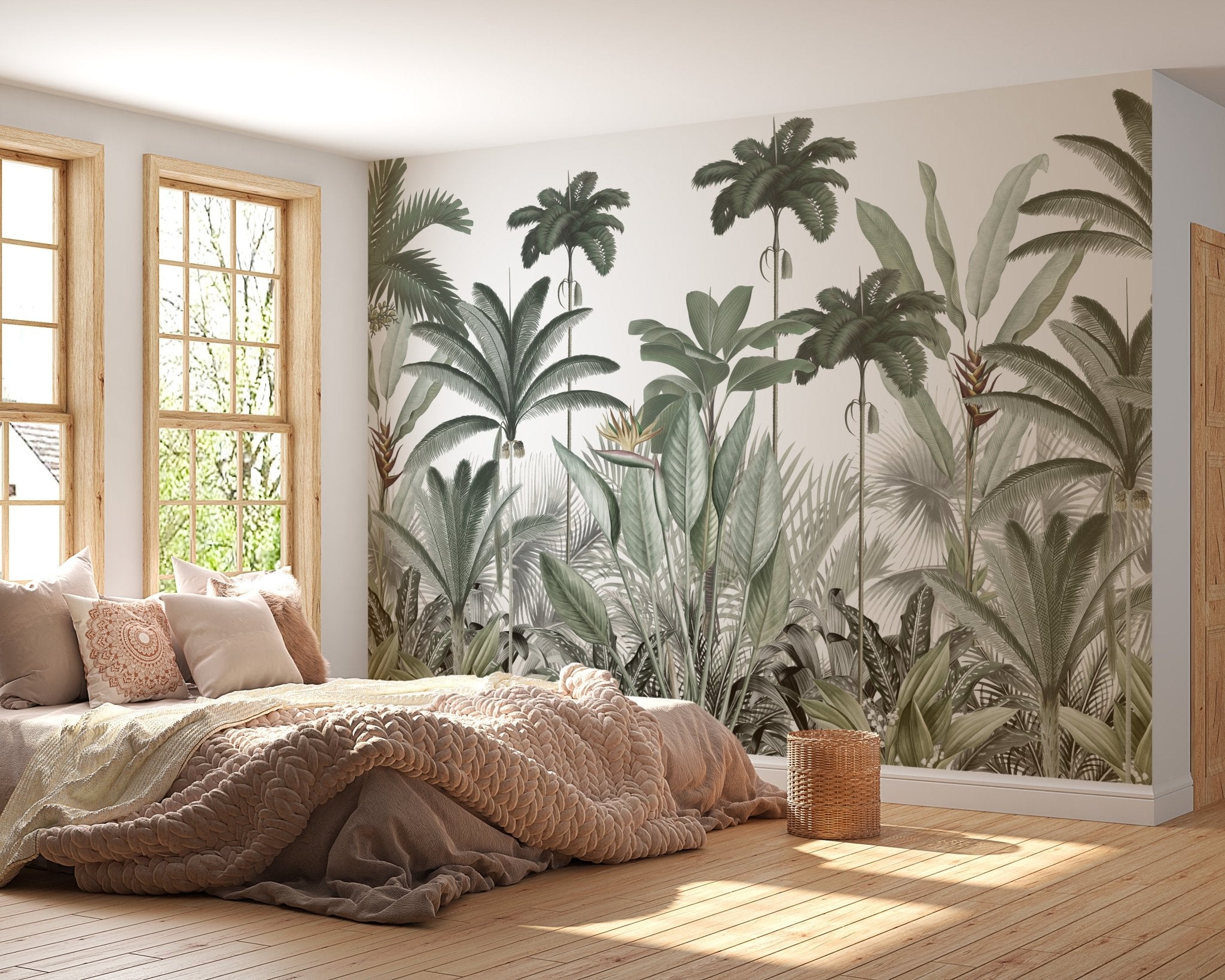 papier peint panoramique dense végétal