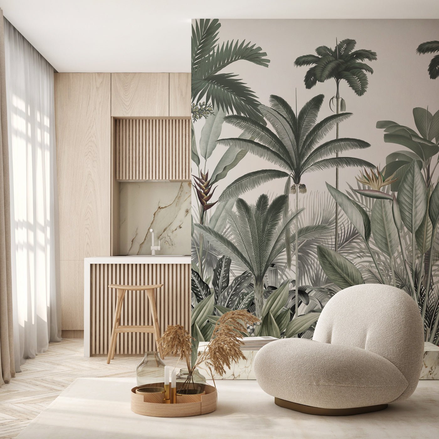 Papier peint panoramique jungle tree - panoramique français