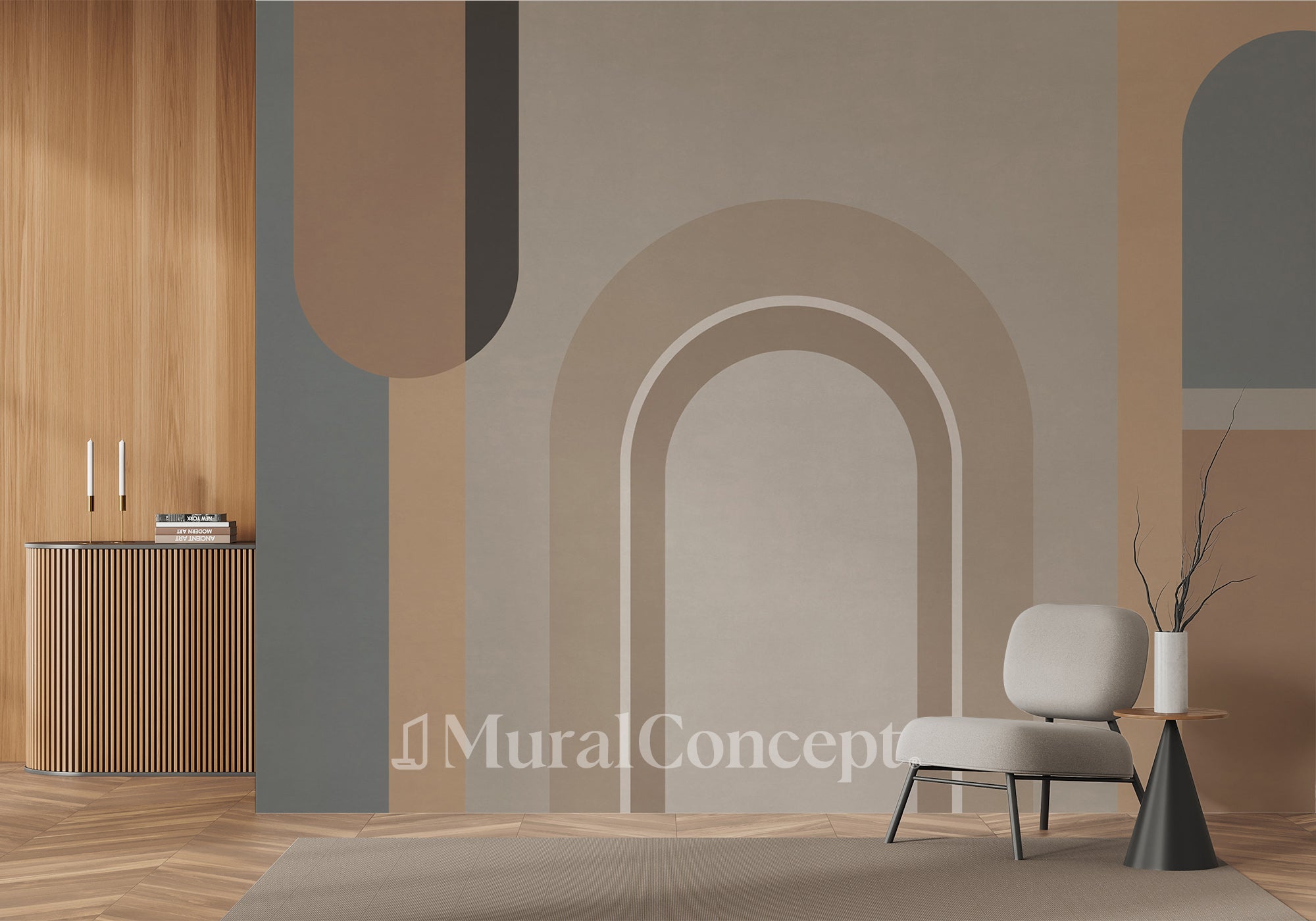 Papier peint panoramique tendance architecture - panoramique français