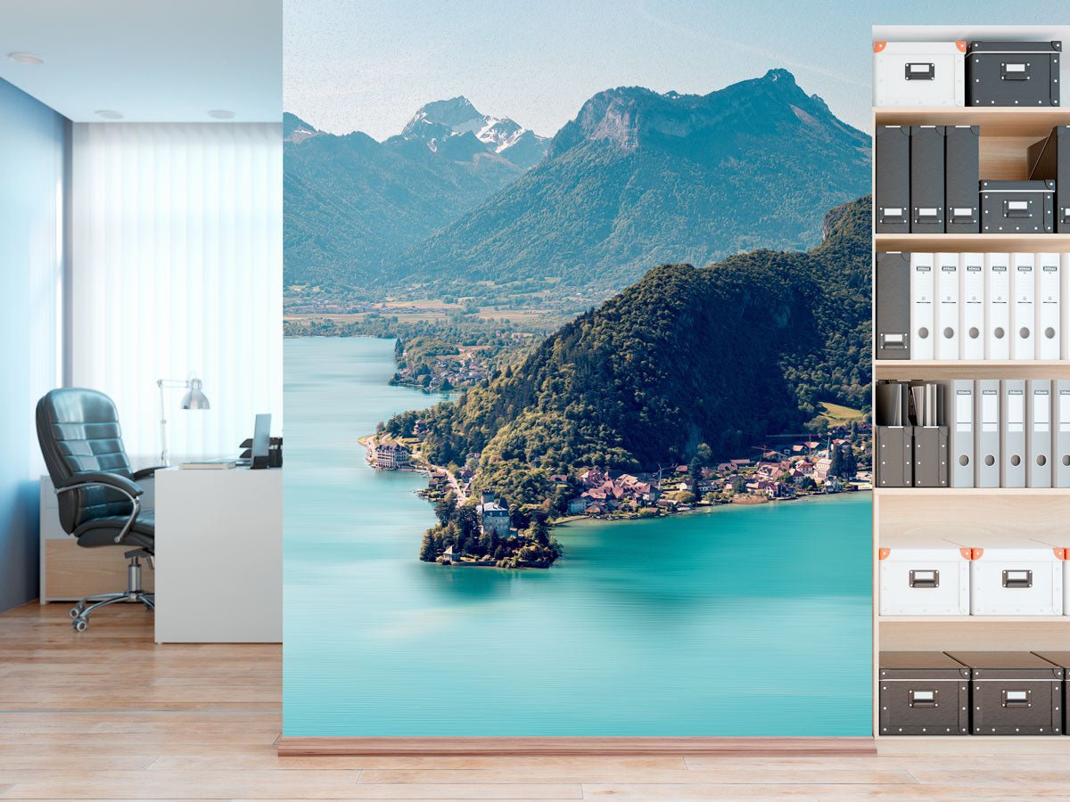 Papier peint photo Annecy chateau Duingt - Muralconceptpapier_peint_sur_mesure