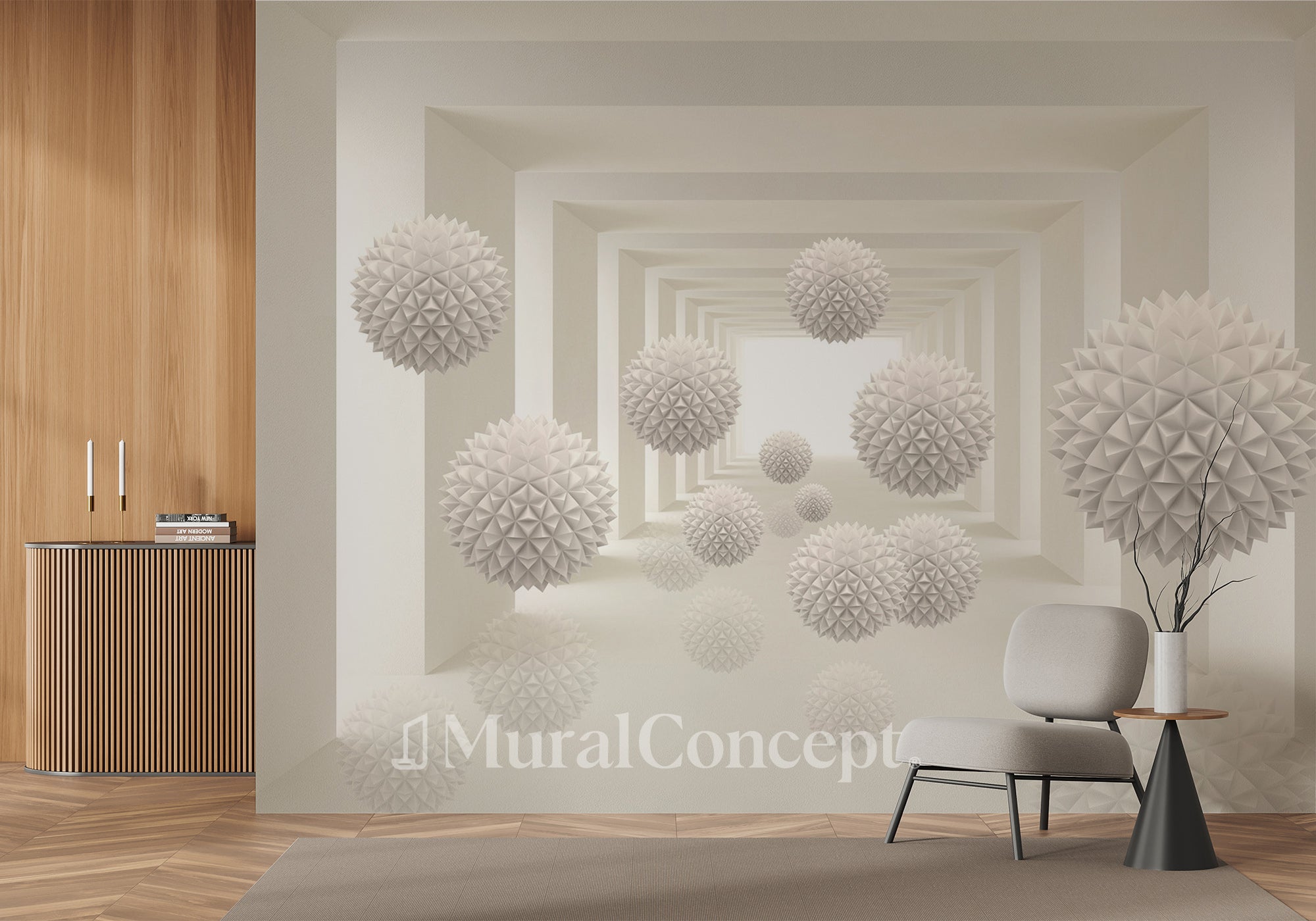 Papier peint Trompe l'oeil Moderne Conception - panoramique français