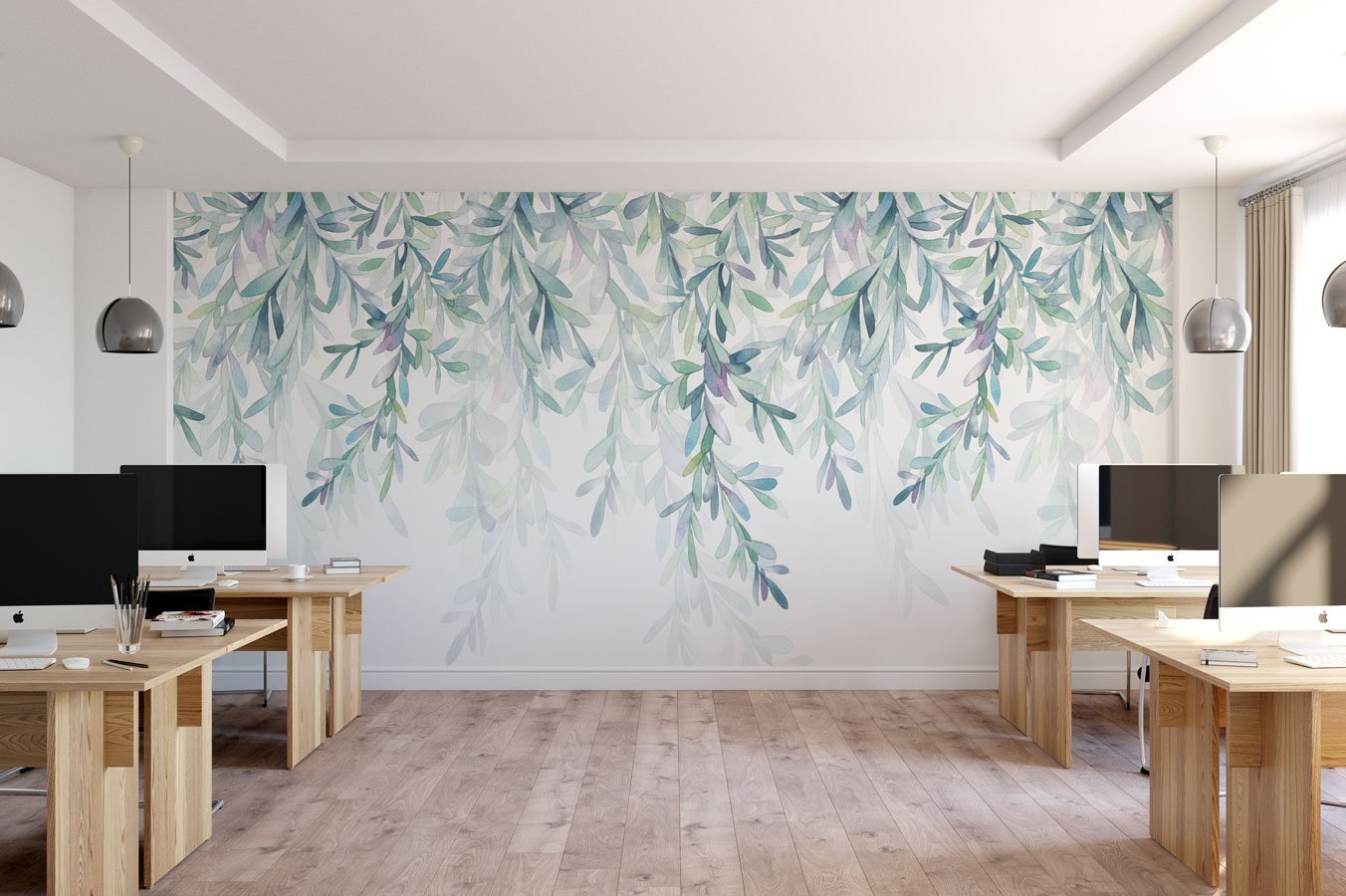 Papier peint Végétal & Scandinave style - papier peint sur mesure francais - muralconcept