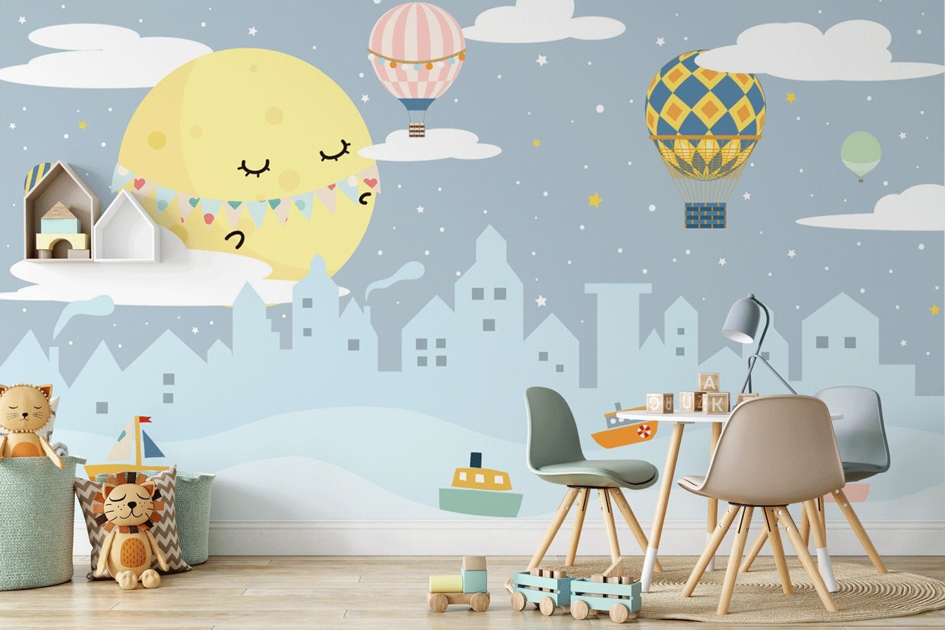 Papier peint ville enfant marina - Muralconceptpapier_peint_sur_mesure