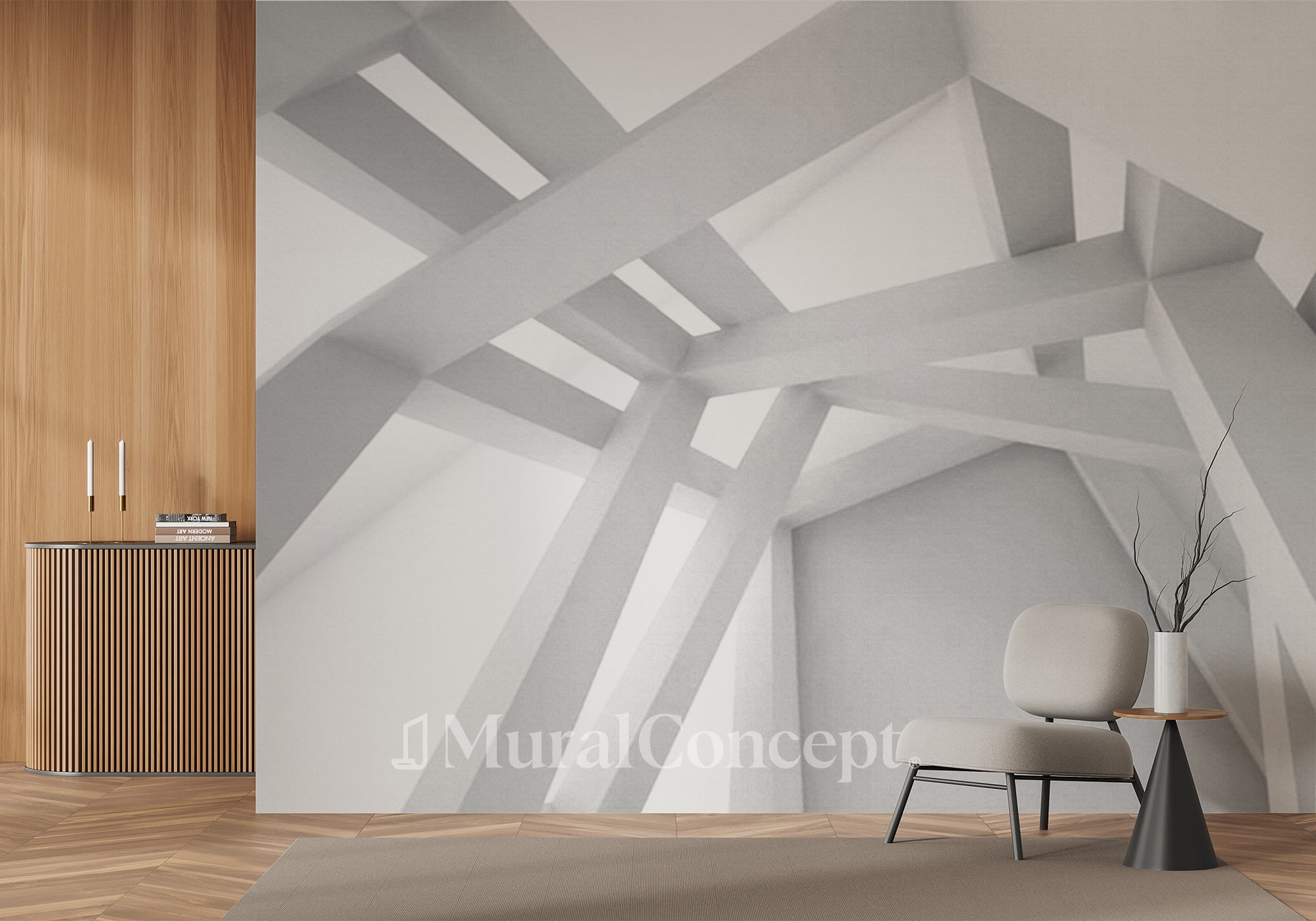 Papier peint White Wood - panoramique français