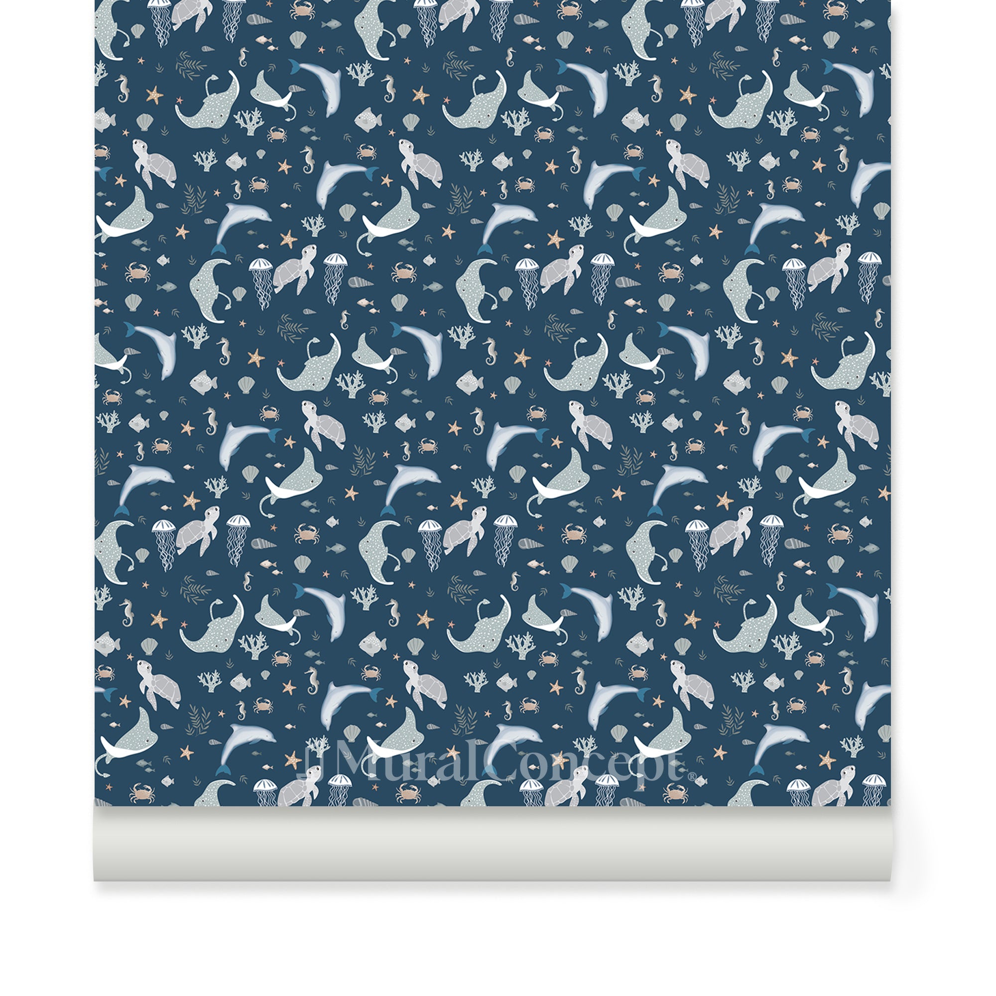Papier peint bébé sous l'océan - panoramique français