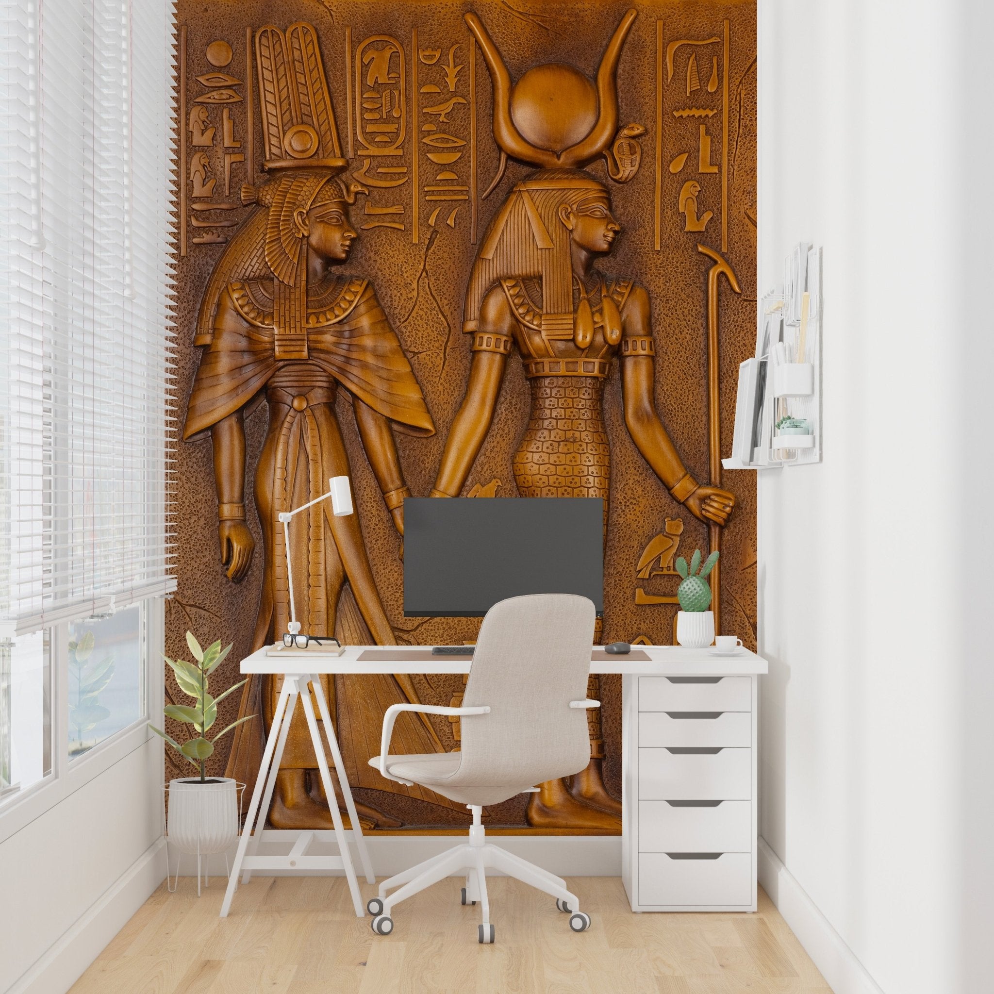 PAPIER PEINT BUREAU NEFERTITI EGYPTE MURALCONCEPT